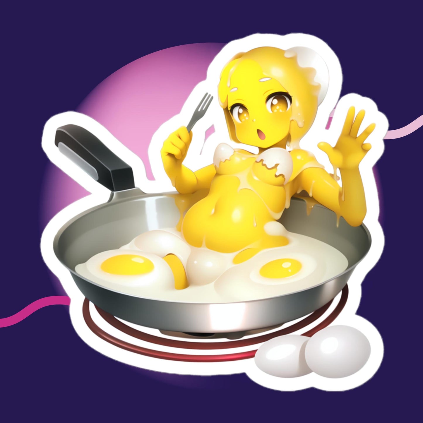 Yolk Girl - Sticker [No Text Variant]